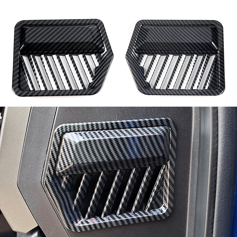 Keptrim for F-150 ABS Carbon Fiber Side Air Conditioning Vent Outlet Trim for 2015-2020 Ford F150, 2pcs - Image 1